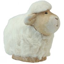 Itens Decoração de Páscoa ovelha decoração em cerâmica Creme de Páscoa 9,5×6×9cm 4 unidades
