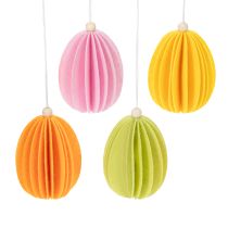 Itens Decoração de Páscoa em formato de ovo para pendurar, perfeita para alegrar a sala de estar e o jardim. 8 cm, 8 peças.