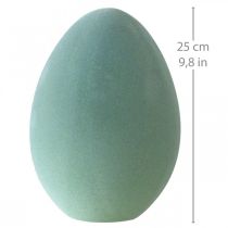 Itens Ovo de páscoa plástico verde cinza ovo deco verde flocado 25cm