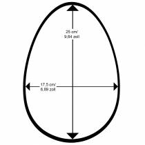 Itens Ovo de Páscoa flocado H25cm Ovos coloridos Decoração de Páscoa