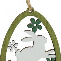 Ovo de Páscoa para pendurar pingente de madeira decoração de Páscoa 5×7cm 12uds