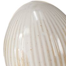 Itens Ovos de Páscoa Ovo Decorativo Cerâmico com Ranhuras Branco Cinza 5×6cm 6pcs