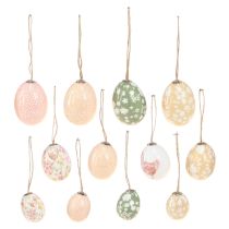 Itens Ovos de Páscoa de plástico com frango verde marrom 3,5-5,5 cm 24 unidades