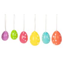 Itens Ovos de Páscoa para pendurar, cores sortidas, 6 cm, 12 unidades