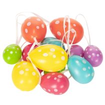 Itens Ovos de Páscoa para pendurar, cores sortidas, 6 cm, 12 unidades