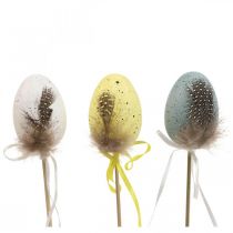 Itens Ovos de Páscoa de plástico decoração de Páscoa plugues de flores H6cm 12 unidades