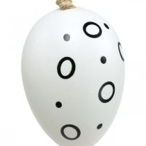 Ovos de páscoa com anéis e bolinhas, decoração de primavera, decoração de páscoa monocromática 6 peças