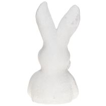 Itens Estatueta de coelho da Páscoa Shabby Chic Rabbit Thinking Branco 11×9×20,5cm