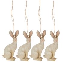 Itens Figura de coelhinho da páscoa para pendurar decoração de páscoa polyresin H9.5cm 4pcs
