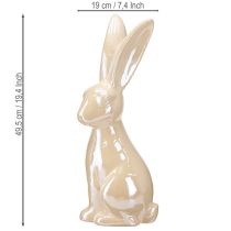 Itens Coelho da Páscoa Cerâmica em Bege Coelho de Cerâmica Grande H49,5cm