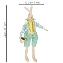 Itens Coelho de tecido da Páscoa, coelho com roupinhas, decoração de Páscoa, coelhinho jovem 46cm de altura