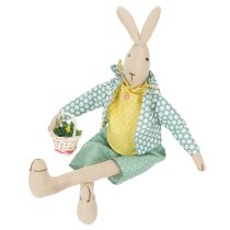 Itens Coelho de tecido da Páscoa, coelho com roupinhas, decoração de Páscoa, coelhinho jovem 46cm de altura