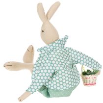 Itens Coelho de tecido da Páscoa, coelho com roupinhas, decoração de Páscoa, coelhinho jovem 46cm de altura