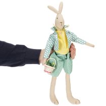 Itens Coelho de tecido da Páscoa, coelho com roupinhas, decoração de Páscoa, coelhinho jovem 46cm de altura