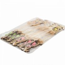 Itens Coelhinho da Páscoa de madeira, plugues de flores Páscoa, plugues de coelho 8,5cm 12uds