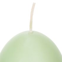 Itens Velas de Páscoa em formato de ovo, verdes, 9 cm, 20 h, 6 unidades