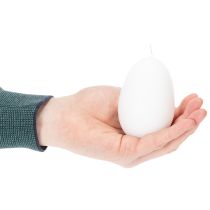 Itens Velas de Páscoa em formato de ovo, velas especiais para a Páscoa, brancas, 9 cm, 6 unidades