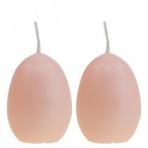 Velas de Páscoa forma de ovo, velas de ovo Páscoa Peach Ø4.5cm A6cm 6uds