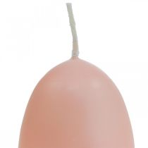 Velas de Páscoa forma de ovo, velas de ovo Páscoa Peach Ø4.5cm A6cm 6uds