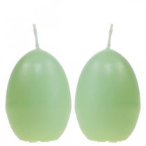 Velas de Páscoa forma de ovo, velas de ovo Verde Páscoa Ø4.5cm A6cm 6uds