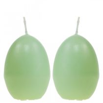 Velas de Páscoa forma de ovo, velas de ovo Verde Páscoa Ø4.5cm A6cm 6uds
