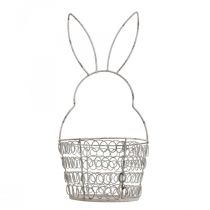 Cesta de Páscoa cesta de arame Coelhinho da Páscoa Shabby Ø12cm H26.5cm