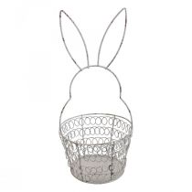 Cesta de Páscoa cesta de arame Coelhinho da Páscoa Shabby Ø12cm H26.5cm