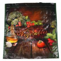 Itens Saco de compras com alças Legumes plástico 38 × 10 × 39cm
