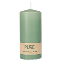 Itens Vela pilar PURE verde esmeralda Velas Wenzel 130/60mm