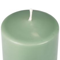 Itens Vela pilar PURE verde esmeralda Velas Wenzel 130/60mm