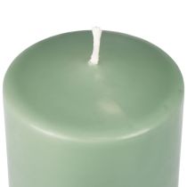 Itens Vela pilar PURE verde esmeralda Velas Wenzel 90/60mm