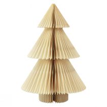 Itens Árvore de Natal de papel Árvore de Natal de papel creme dourado Alt.30cm