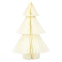 Itens Árvore de Natal de Papel Árvore de Natal de Papel Ouro Branco Alt.30cm