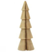 Itens Árvore de Natal de Papel Pequena Creme Dourado Alt.30cm