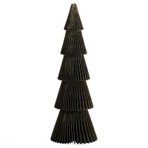 Árvore de Natal de Papel Abeto Pequeno Preto Alt.30cm