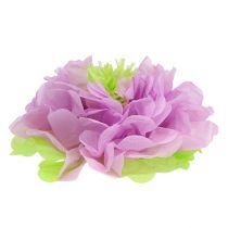 Flor de papel Ø28cm para pendurar verde-púrpura