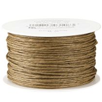 Itens Arame de papel fio artesanal enrolado marrom Ø2mm 100m
