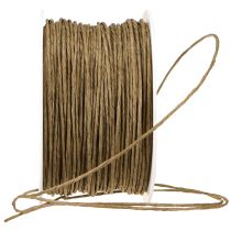 Itens Arame de papel fio artesanal enrolado marrom Ø2mm 100m