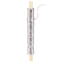 Itens Cordão de papel enrolado em arame Ø0,8mm 22m prata