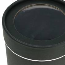 Itens Floreira redonda em cartão preto, prateado Ø10/12cm conjunto de 2