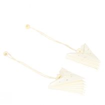 Itens Conjunto de 8 enfeites de Natal em formato de estrela de papel, brancos, 10 cm.