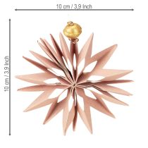 Itens Estrelas de papel, rosa bordô, para pendurar, Ø10cm, 4 peças