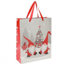 Itens Sacolas de presente, sacolas de papel, estampa de elfo, 26×10×32cm, 2 unidades
