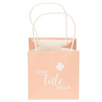 Itens Sacola de presente com estampa "Uma sacola de felicidade" para ideias de presentes encantadoras, 12 cm, 12 unidades