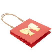 Itens Sacola de presente de papel com estampa de fita, 12 cm, pacote com 8 unidades