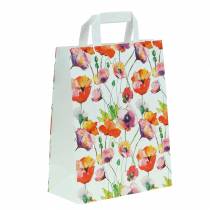 Saco de papel papoula 22cm x 10cm x 28cm 25pcs