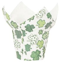 Itens Vaso de papel com estampa de trevo, decoração de Ano Novo, 12 cm, 12 peças