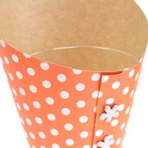 Vaso de panela de papel colorido com pontos Ø12cm 8 unidades