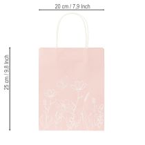 Itens Sacolas de papel para presentes, ideais para embalagens atraentes e práticas, 20 cm, pacote com 6 unidades.