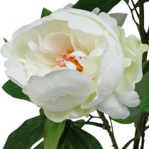 Peônia artificial, peônia em vaso, planta decorativa flores brancas A57cm
